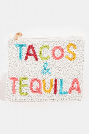 Beaded Tacos And Tequila Coin Purse