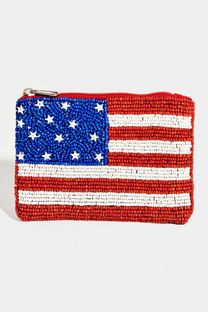 4th of July Beaded Coin Purse