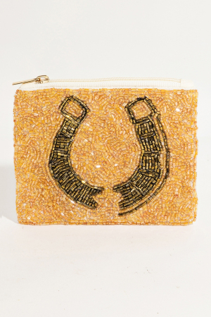 Horse Shoe Beaded Coin Purse
