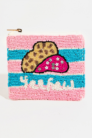 Yee Haw Beaded Coin Purse