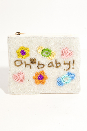 Oh Baby Beaded Coin Purse