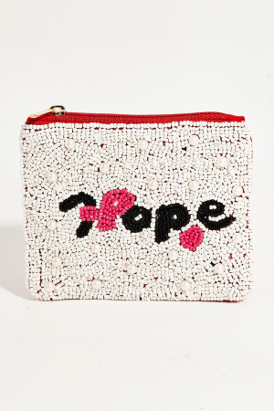 Hope Beaded Coin Purse