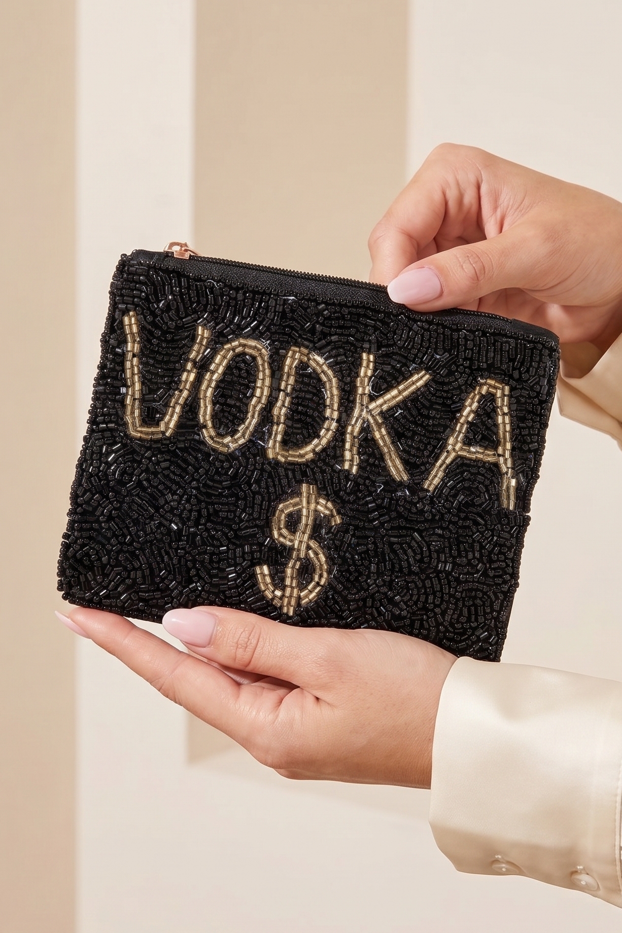 Vodka Money Seed Beaded Coin Purse