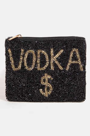 Vodka Money Seed Beaded Coin Purse