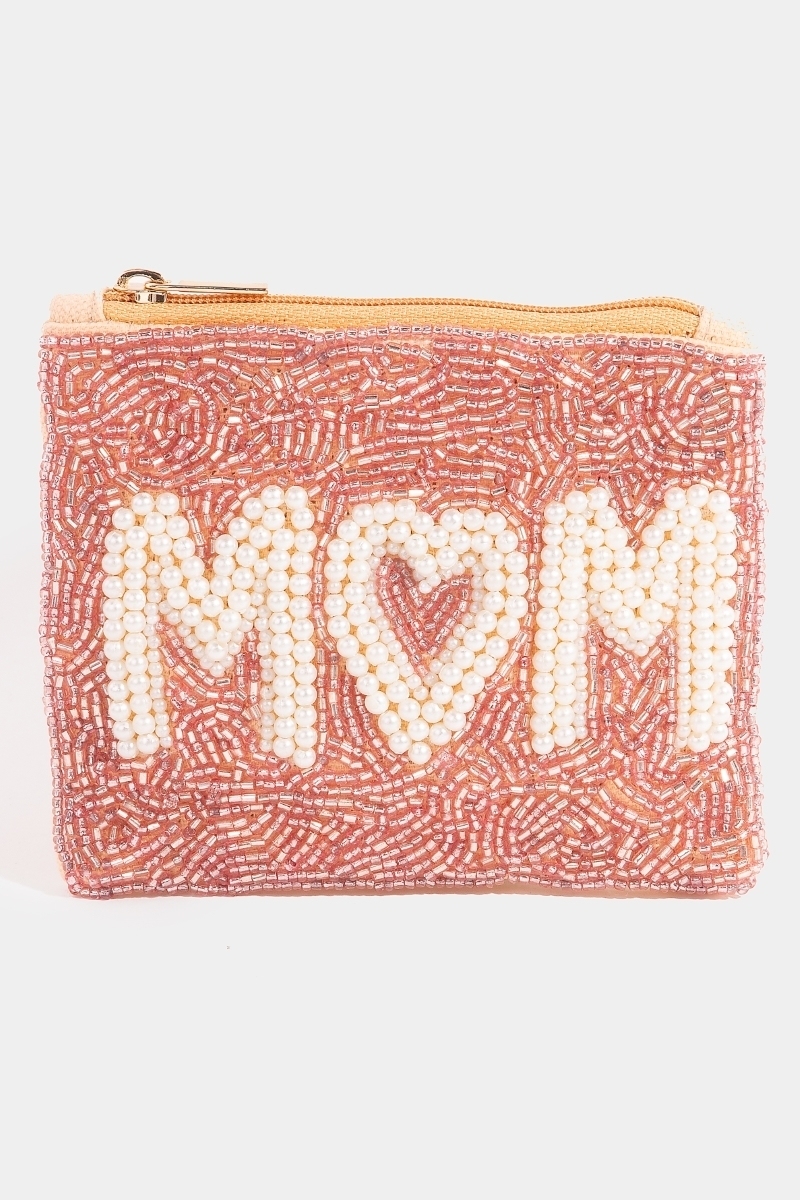 Pearl And Seeded Mom Coin Purse