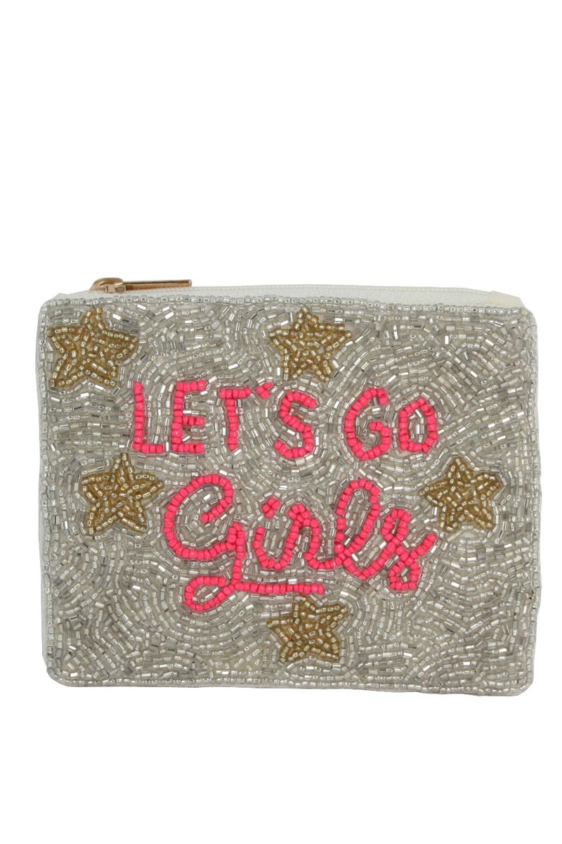 Let'S Go Girls Beaded Coin Purse