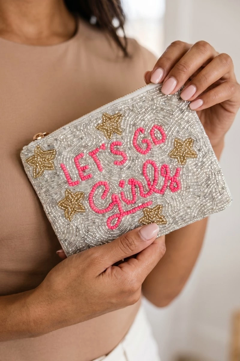 Let'S Go Girls Beaded Coin Purse