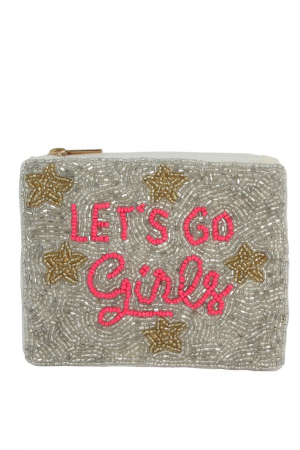 Let'S Go Girls Beaded Coin Purse