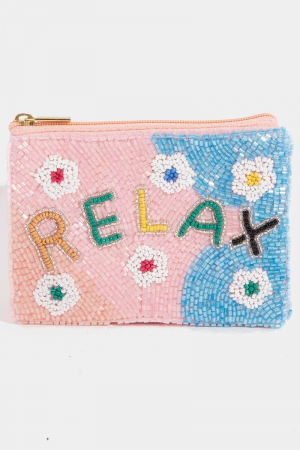 Colorful Relax Seed Beaded Coin Purse