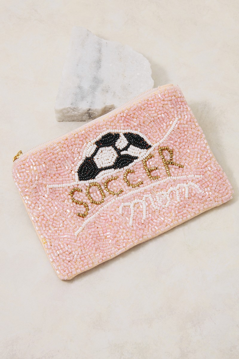 Seed Beaded Soccer Mom Coin Purse