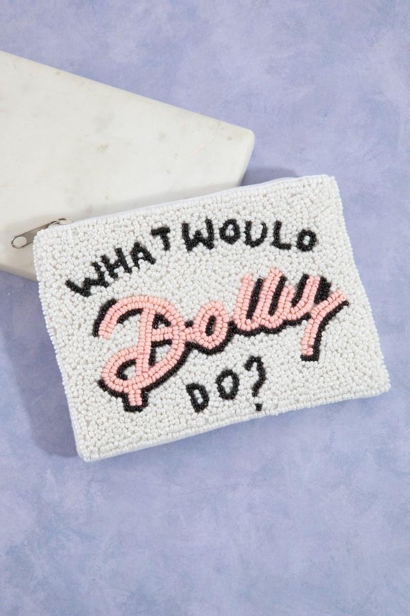 What Would Dolly Do Seed Beaded Coin Purse