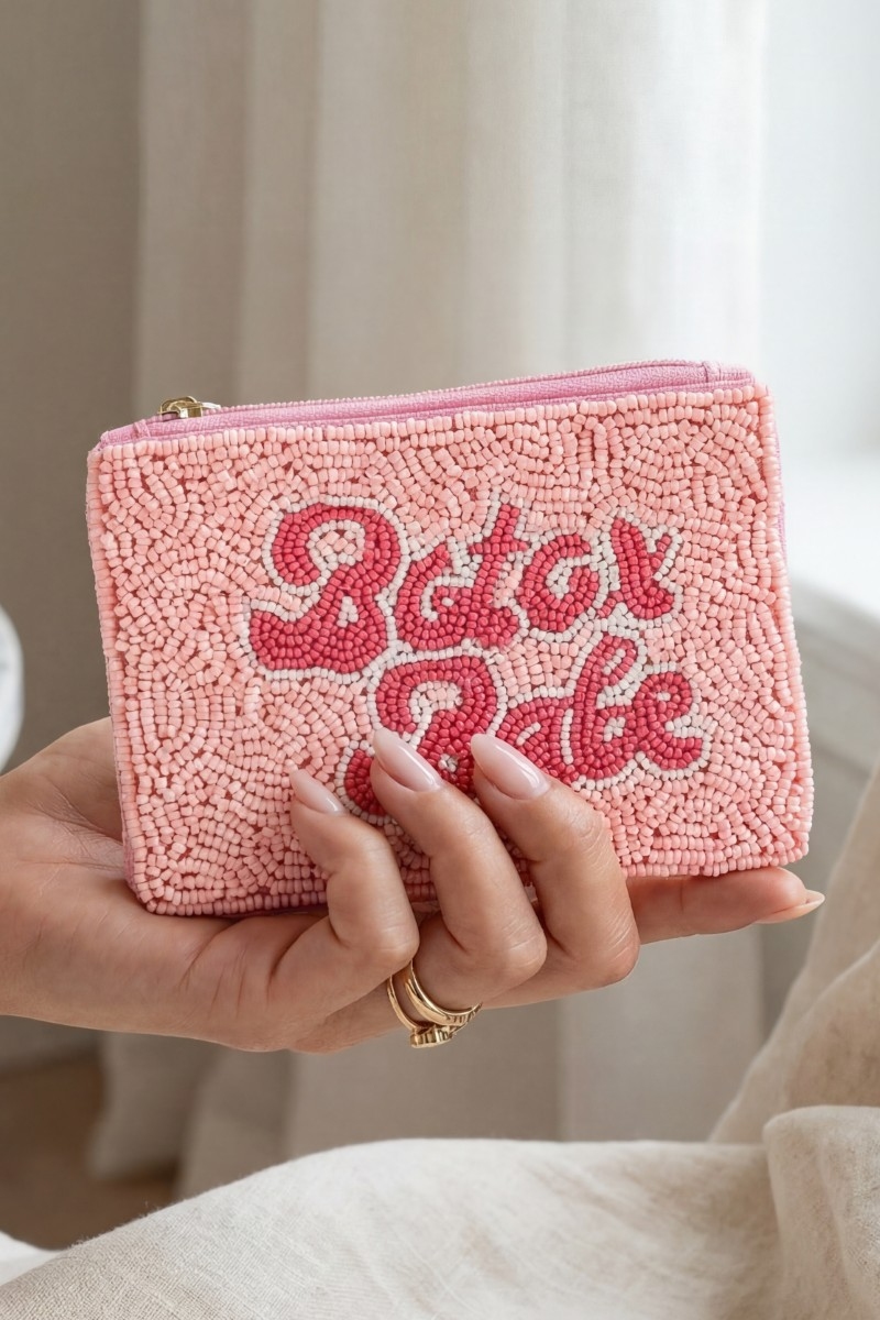 Botox Babe Seed Beaded Coin Purse