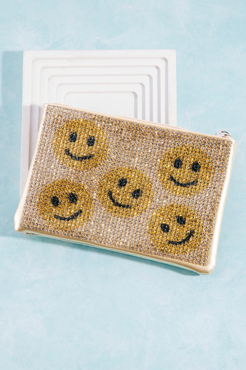 Smiley Face Pave Coin Purse
