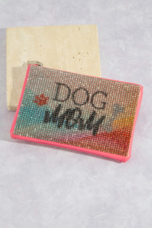 Dog Mom Pave Coin Purse