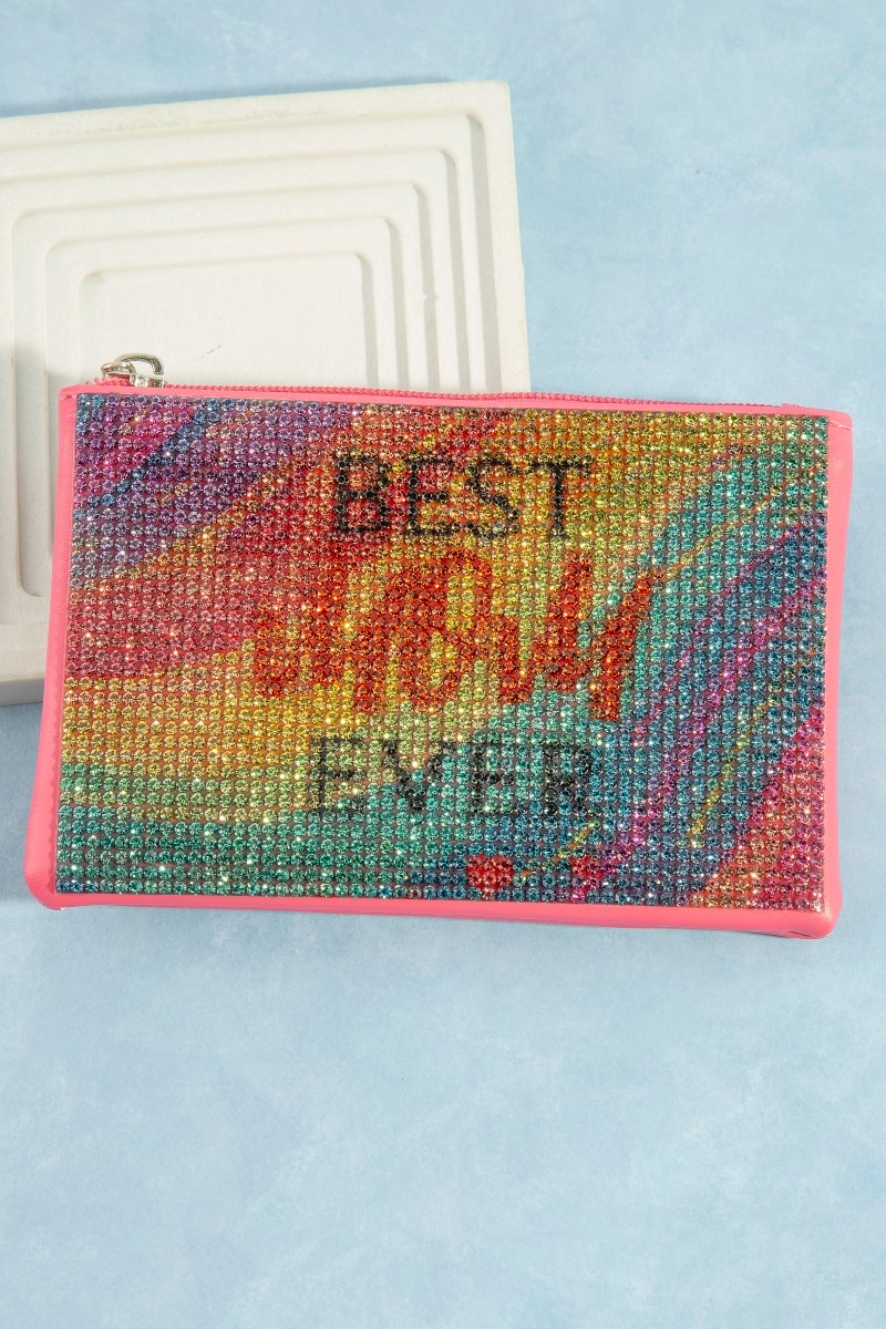 Best Mom Ever Pave Coin Purse