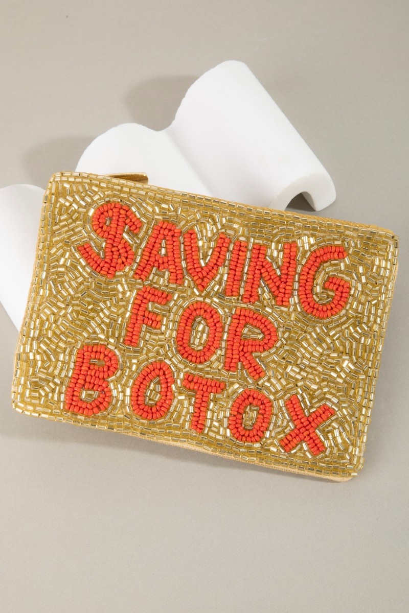Saving For Botox Beaded Coin Purse