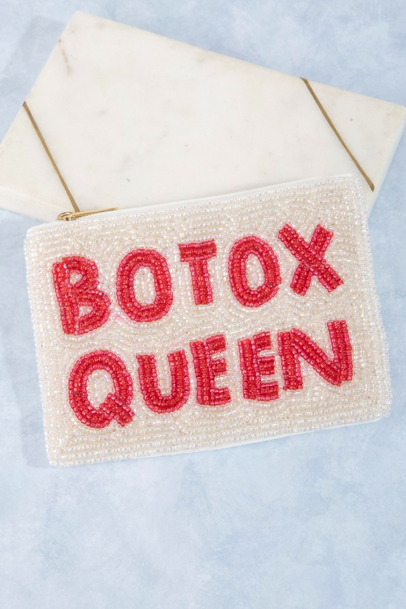 Botox Queen Beaded Coin Purse