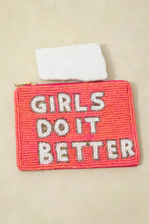 Girls Do It Better Beaded Coin Purse