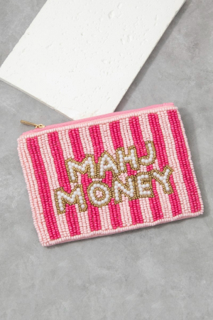 Mahj Money Beaded Coin Purse