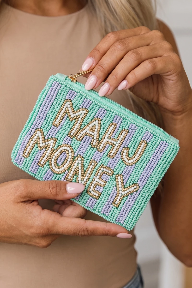 Mahj Money Seed Bead Coin Purse