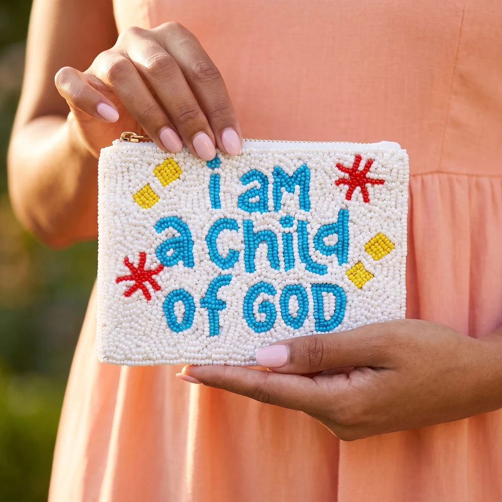 Child Of God Beaded Coin Pouch