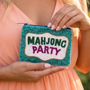 Beaded Mahjong Party Coin Pouch
