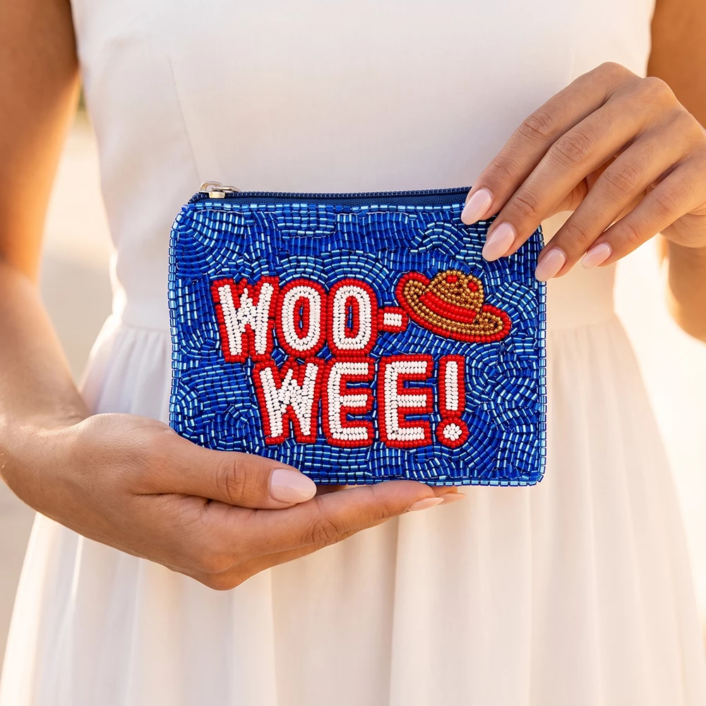 Beaded Woo Wee Cowboy Hat Coin Pouch