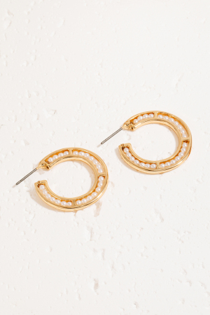 Pearl Hoop Earrings
