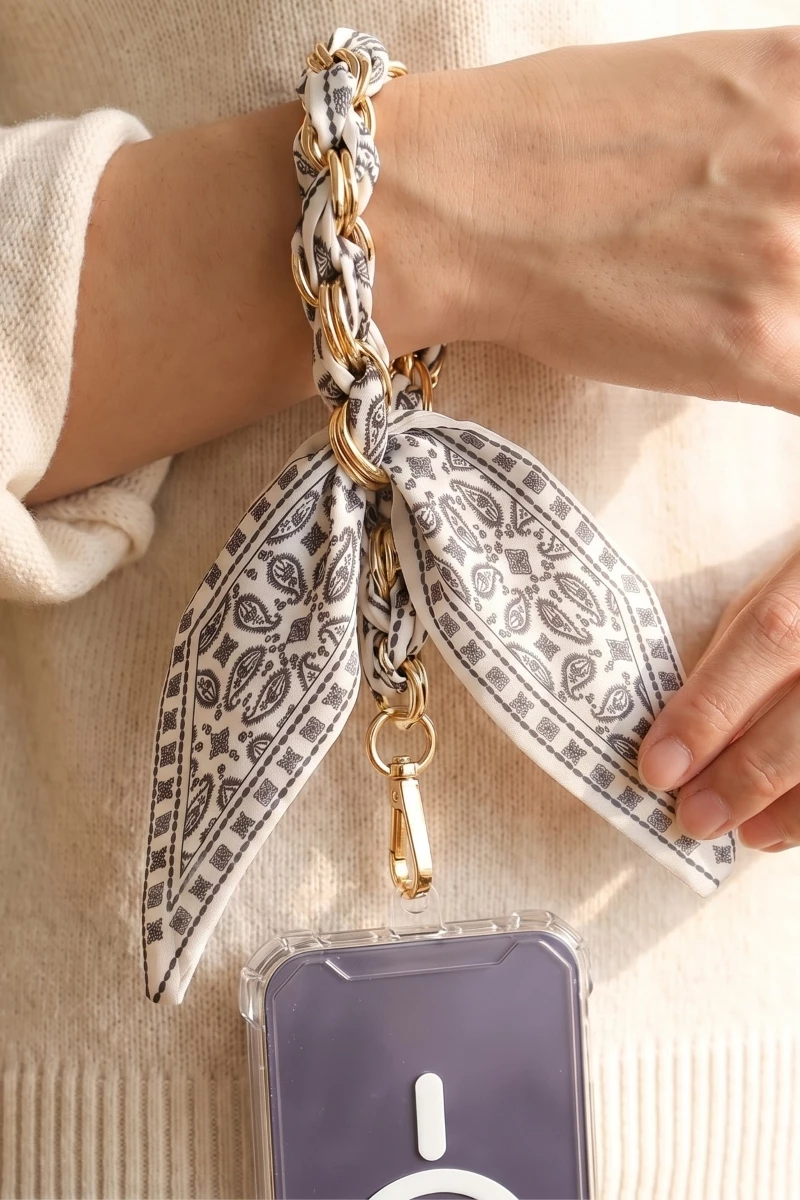 Bandana Scarf Woven Chain Phone Strap