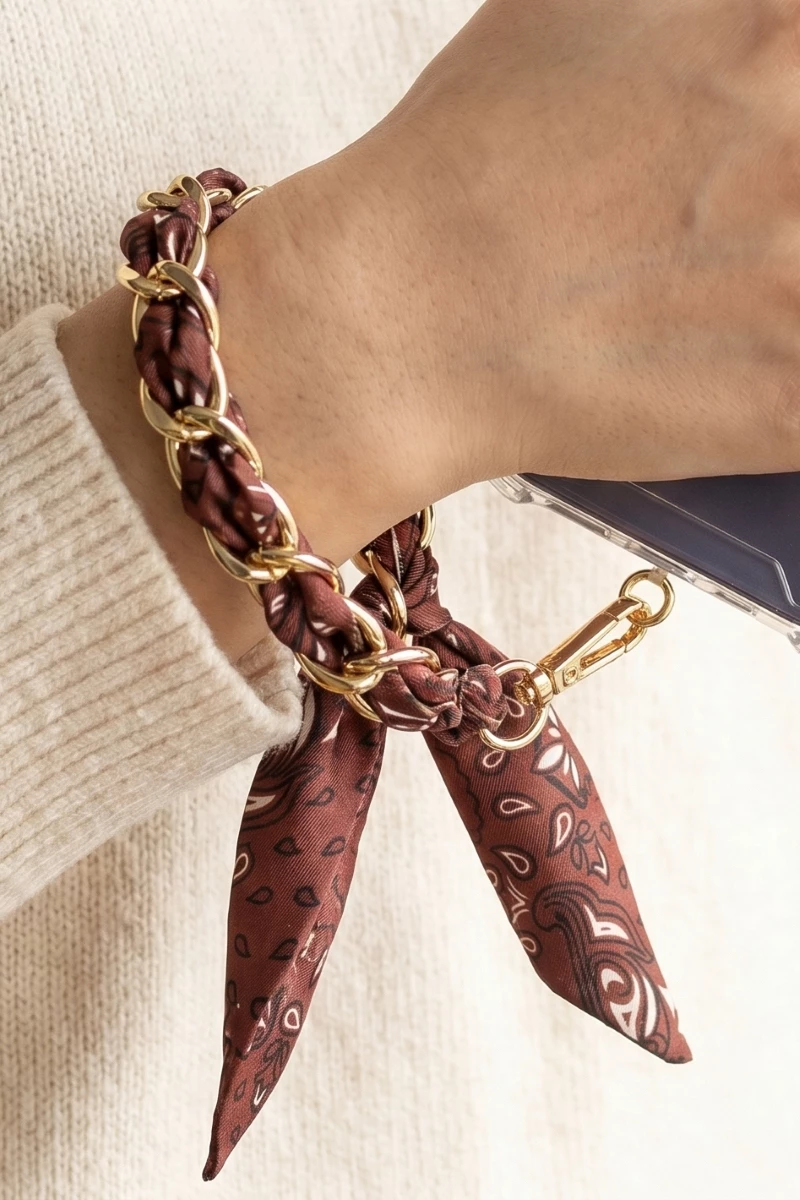 Paisley Bandana Chain Phone Charm Strap