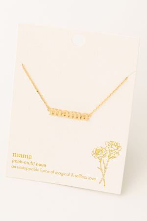 Mama Print Charm Necklace