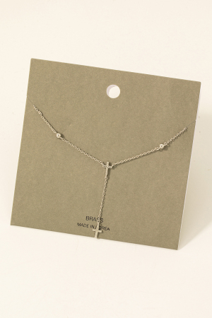 Cross Charms Y Chain Necklace