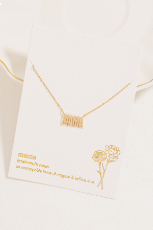 Mama Pendant Chain Necklace