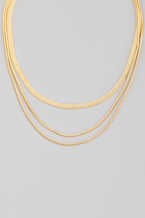 Multi Strand Snake Classic Chain Necklace