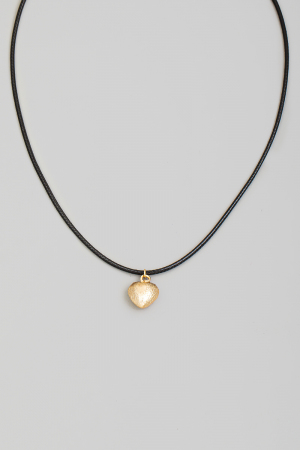 Heart Pendant Cord Necklace