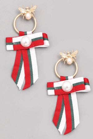 Bug Ribbon Earrings