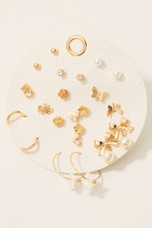 Ten Pair Bow Earrings Set