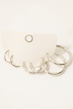 Three Pair Hoop Earrings Set