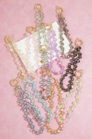 Crystal Beads Bag Charm