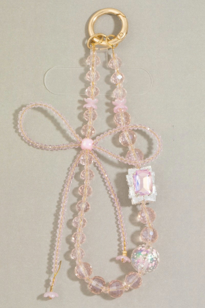 Assorted Crystal Beaded Ribbon Bow Bag Charm
