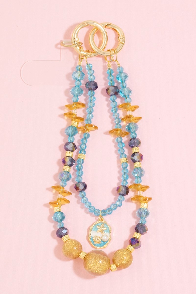 Sea Life Theme Beads Bag Charm