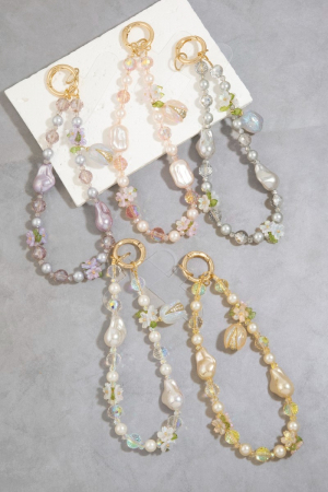 Flower Beads Bag Charm