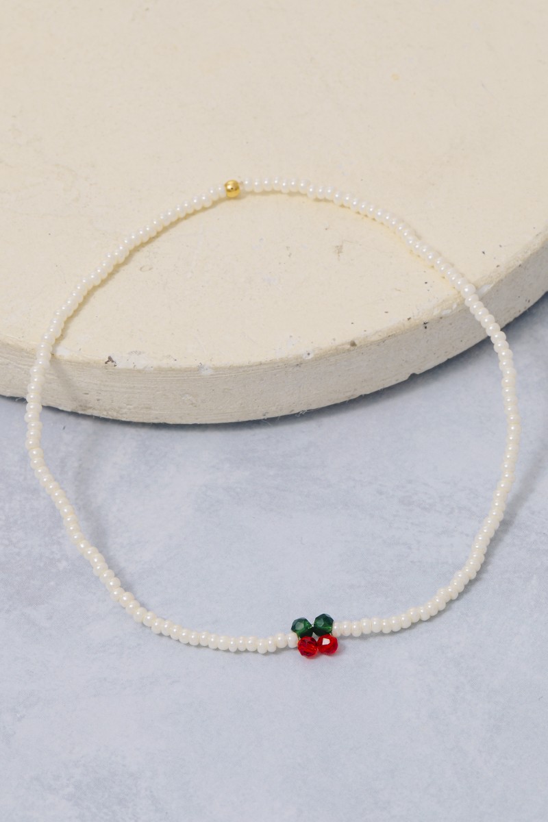 Mini Cherry Dainty Beaded Bracelet