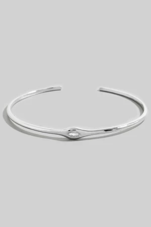 Minimalist Gold Dipped Cz Cuff Bracelet