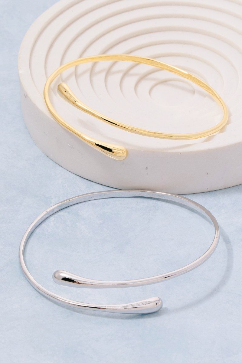 Minimalist Gold Dipped Bangle Wrap Bracelet
