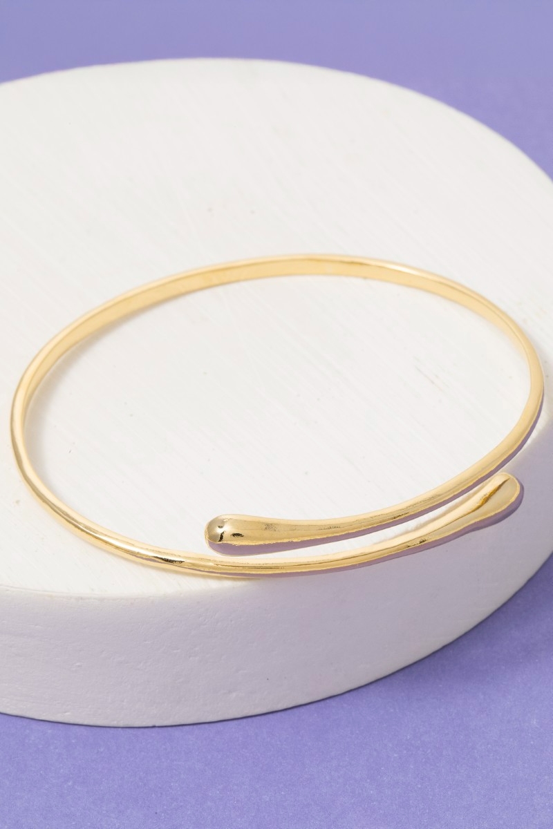 Minimalist Gold Dipped Bangle Wrap Bracelet