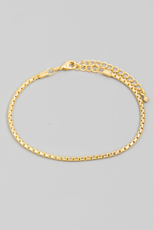 Box Chain Swivel Clasp Bracelet