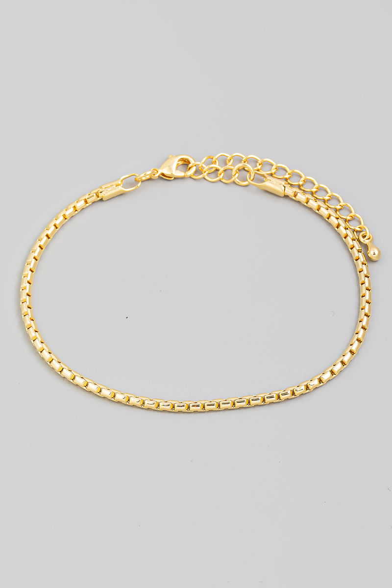 Box Chain Swivel Clasp Bracelet