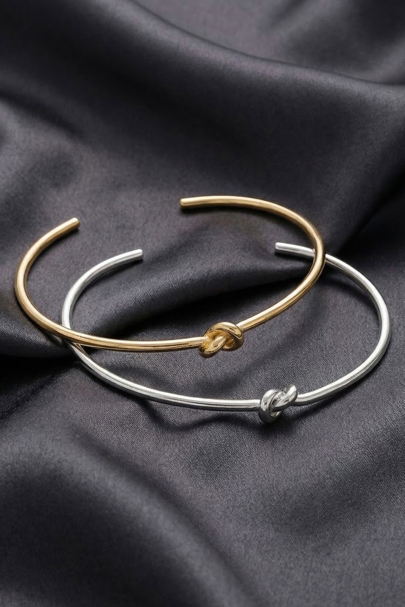 Metallic Knot Cuff Bracelet