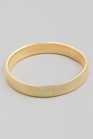 Ribbed Stretch Bangle Bracelet